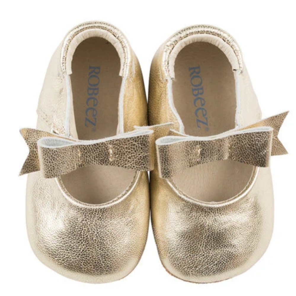 Leather ROBEEZ Sofia Gold Soft Soles
